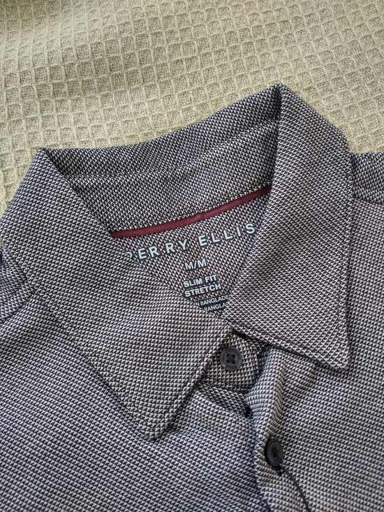 New Men's Slim Fit Short Sleeve Stretch Shirt Size M - Picture 7 of 7